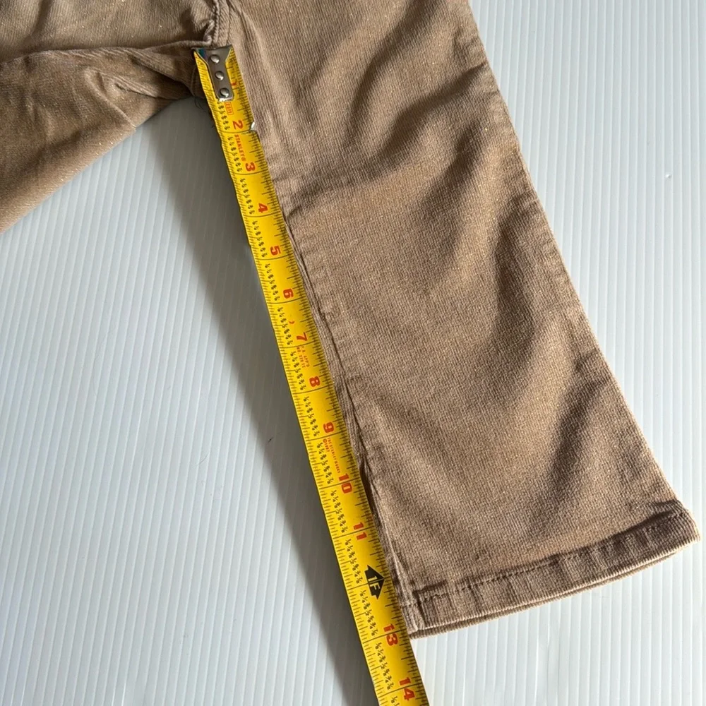 The Children’s Place light tan with gold glitter corduroy pants. Girls size 3T